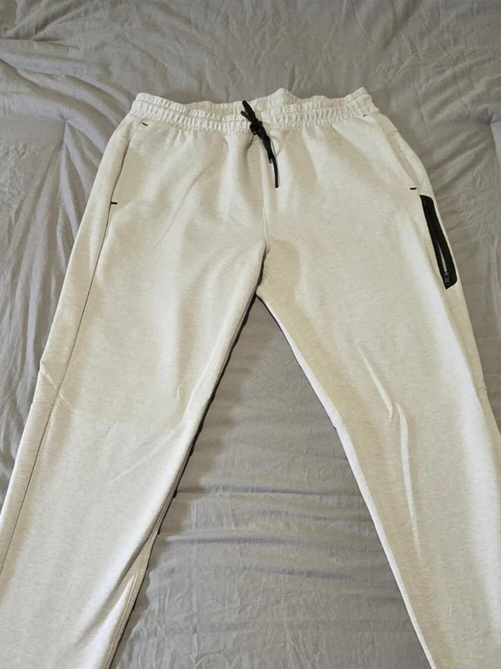 Old Navy Active Dynamic Fleece Joggers Off White Oatmeal Light Grey Size L